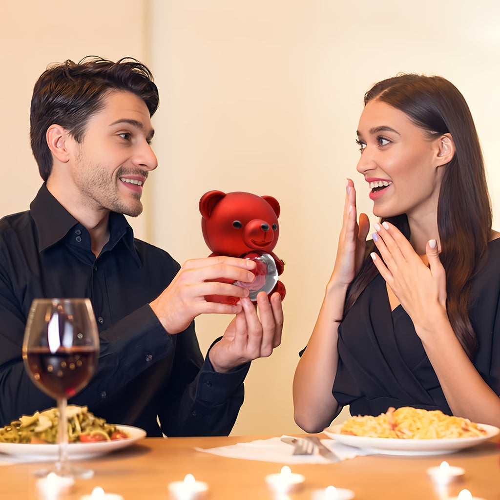 🧸🌹 Ekskluzywny Miś z Wieczną Różą i Naszyjnikiem✨