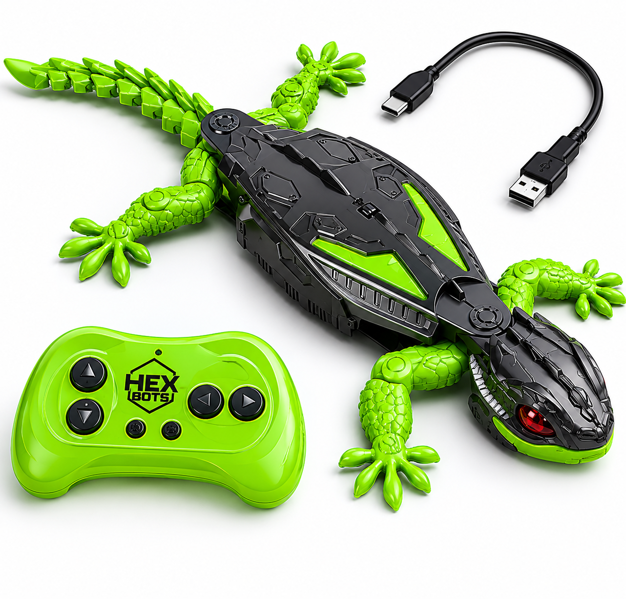 🦎 Mega Wspinacz Jaszczurka – Sterowana Ścienna Jaszczurka z LED-oczami 👀